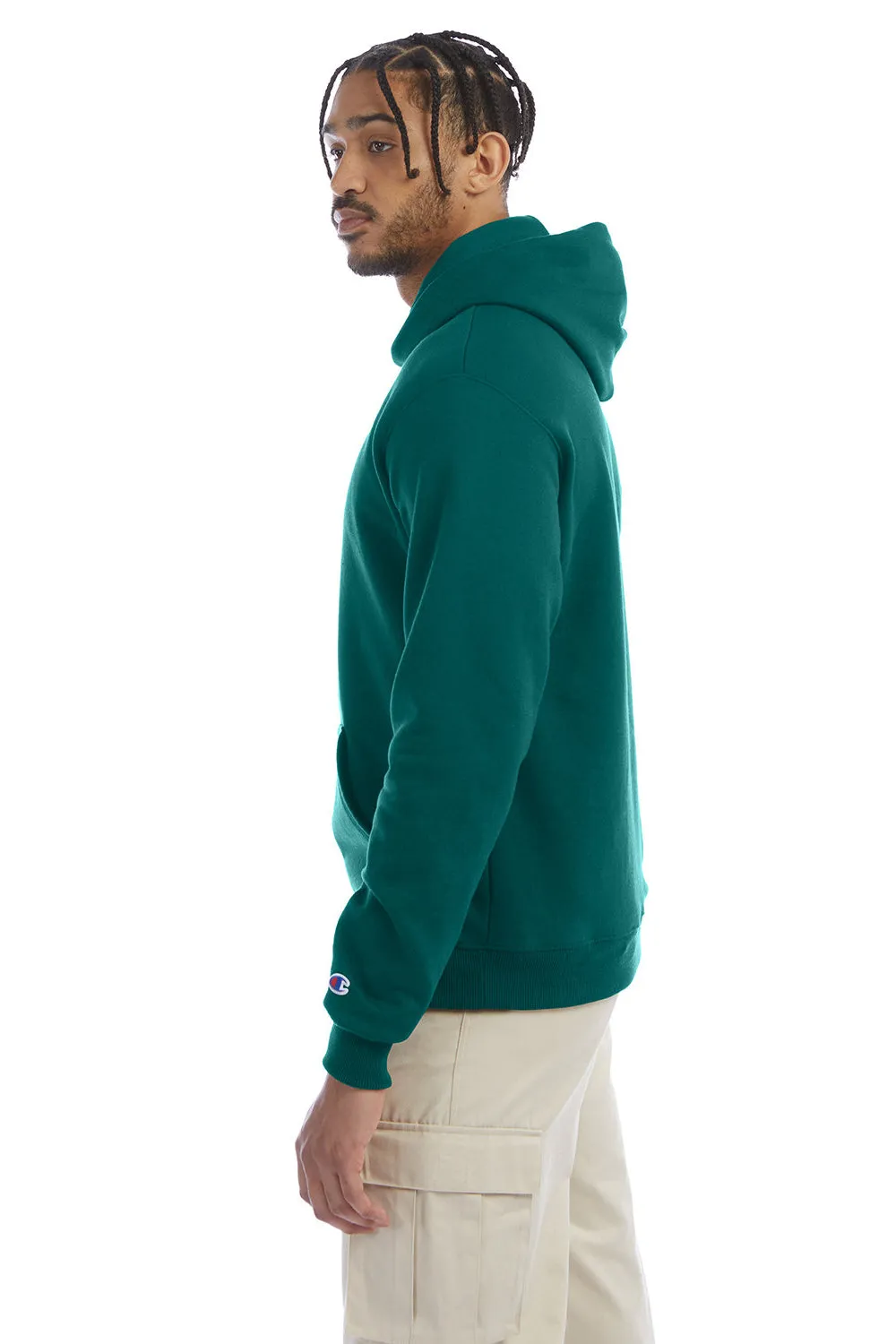 Champion Sweat à capuche pour homme en polaire double séchage éco anti-humidité avec poche kangourou - Vert émeraude