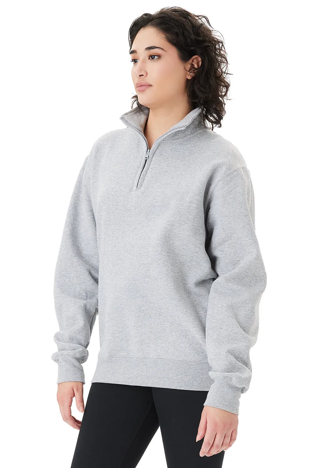 Champion Sweat-shirt à capuche 1/4 zip Powerblend pour Homme - Gris acier clair