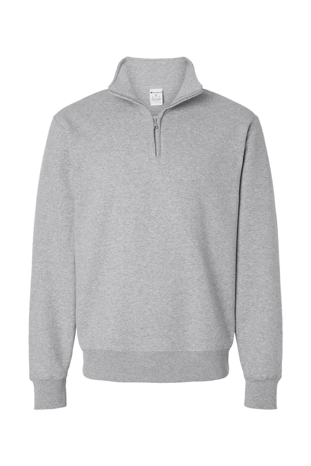 Champion Sweat-shirt à capuche 1/4 zip Powerblend pour Homme - Gris acier clair