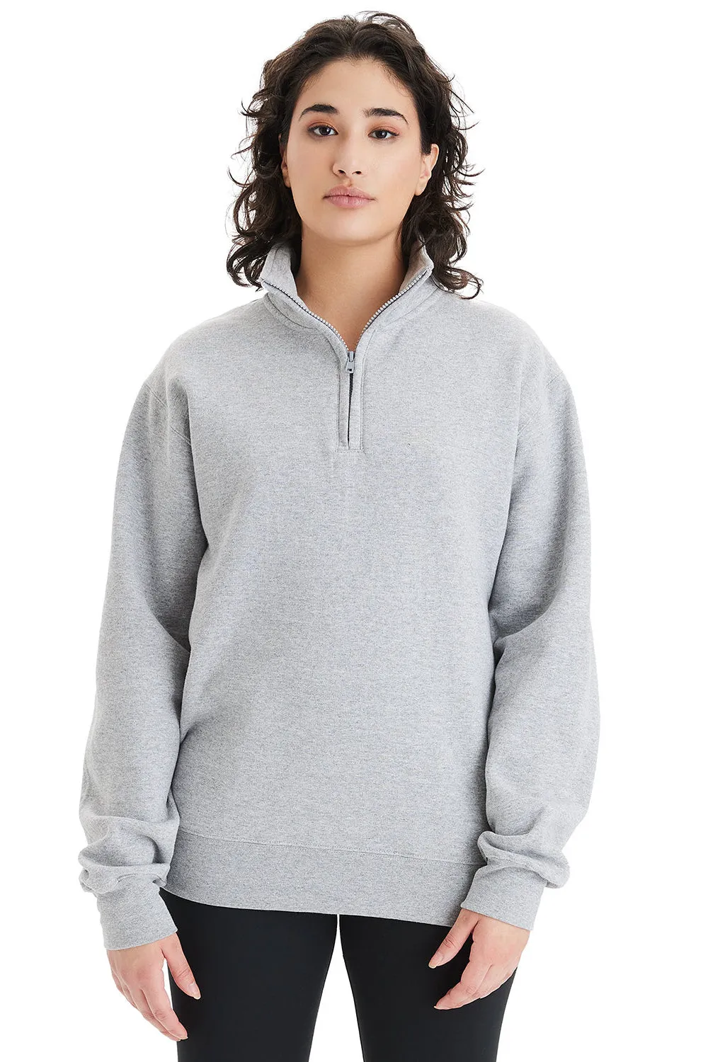 Champion Sweat-shirt à capuche 1/4 zip Powerblend pour Homme - Gris acier clair