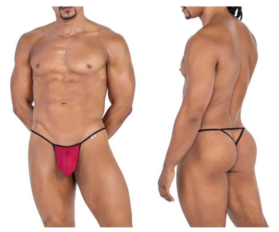 Vêtements_Candyman_Sous-vêtements pour hommes CandyMan 99795 String en maille G-String Couleur Bourgogne