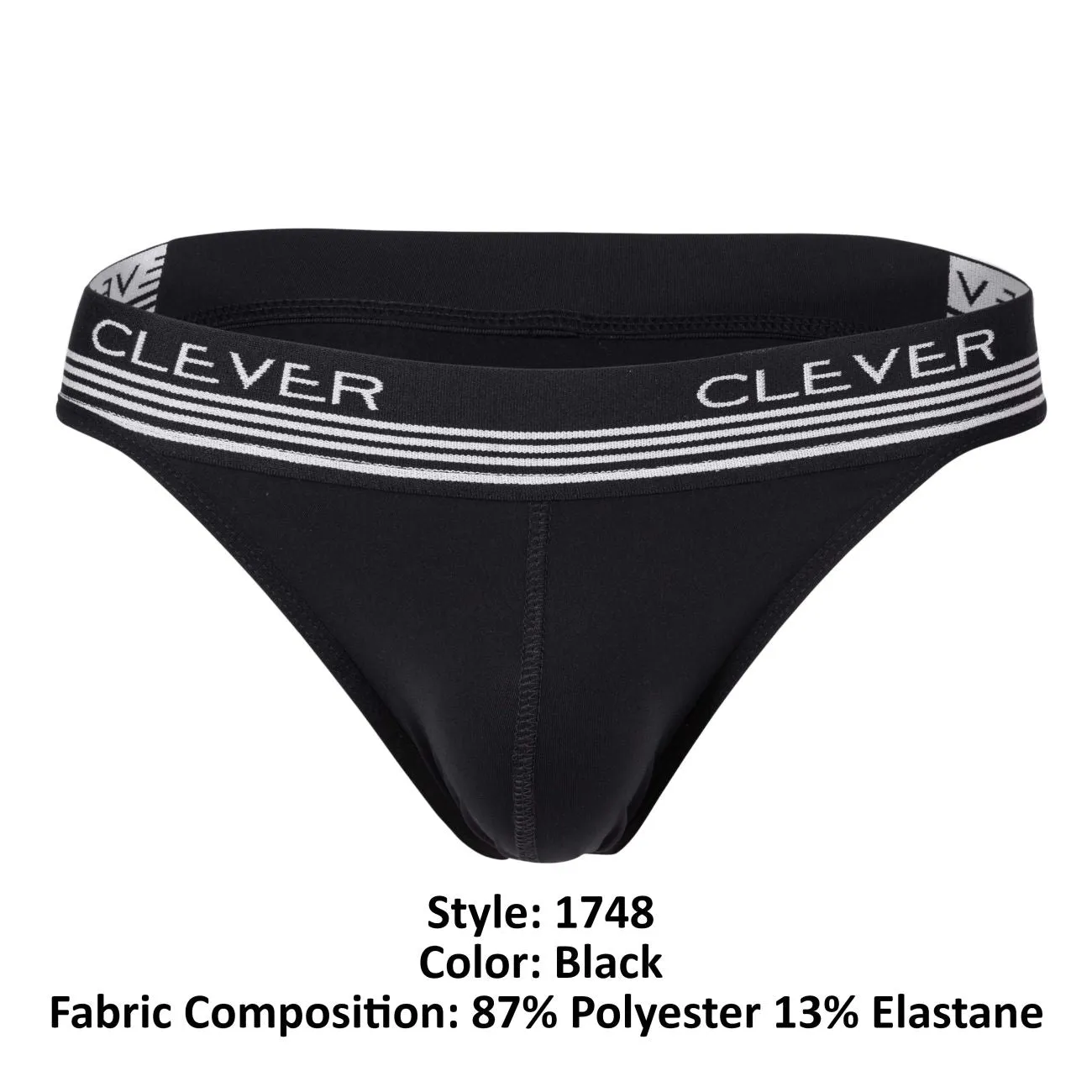 Sous-vêtements intelligents pour hommes Clever 1748 String Emotion Couleur Noir