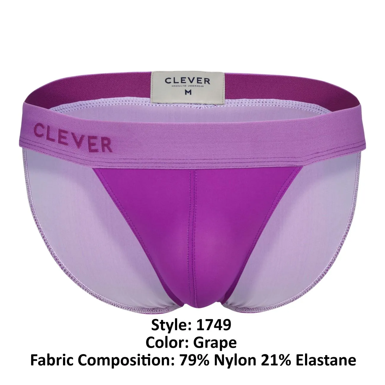 Sous-vêtements intelligents pour hommes Clever 1749 Eco Bikini Couleur Raisin