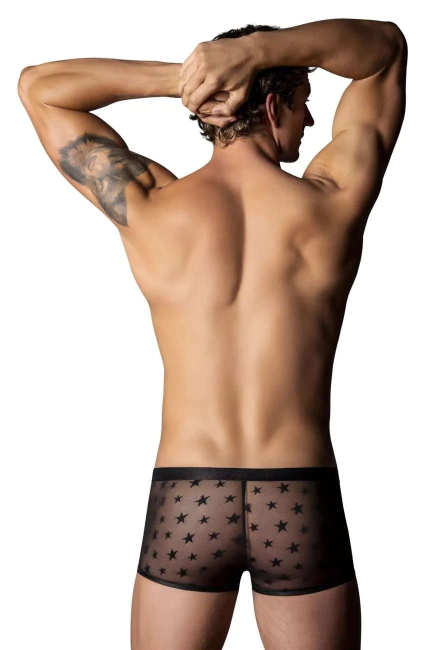 Vêtements Homme Power Sous-vêtements Homme Power 122-291 Short Love Star avec Anneau Couleur Noir