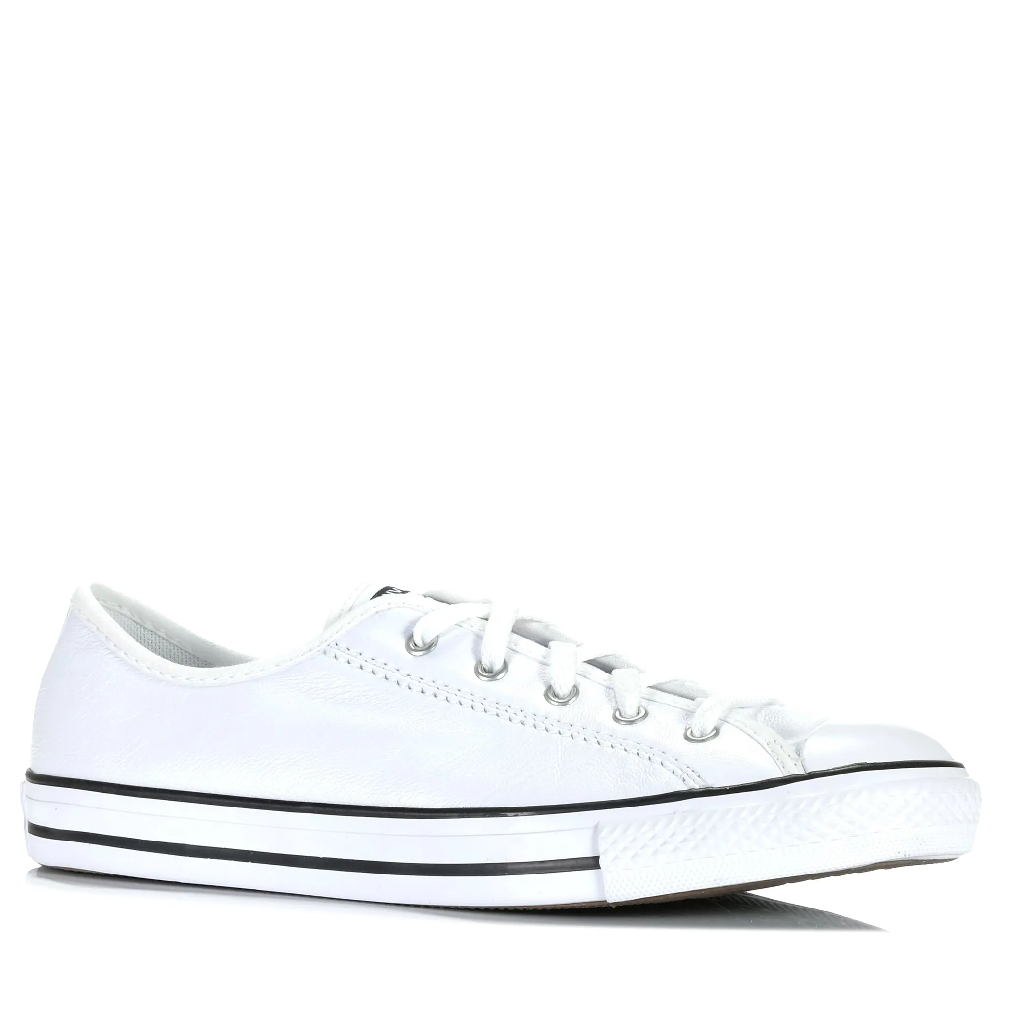Converse Chuck Taylor Dainty Leather Low Blanc/Noir