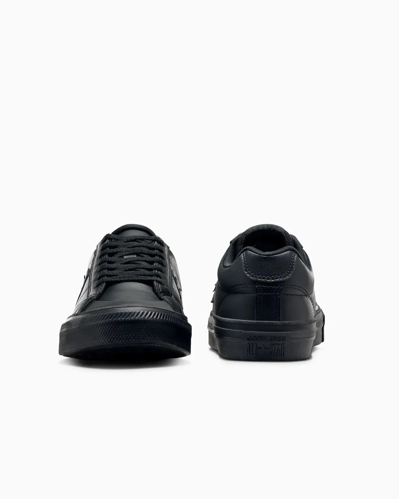 CONVERSE UNISEX CONVERSE SPORT DÉCONTRACTÉ FAUX CUIR BASSE NOIR MONO NOIR CHAUSSURES