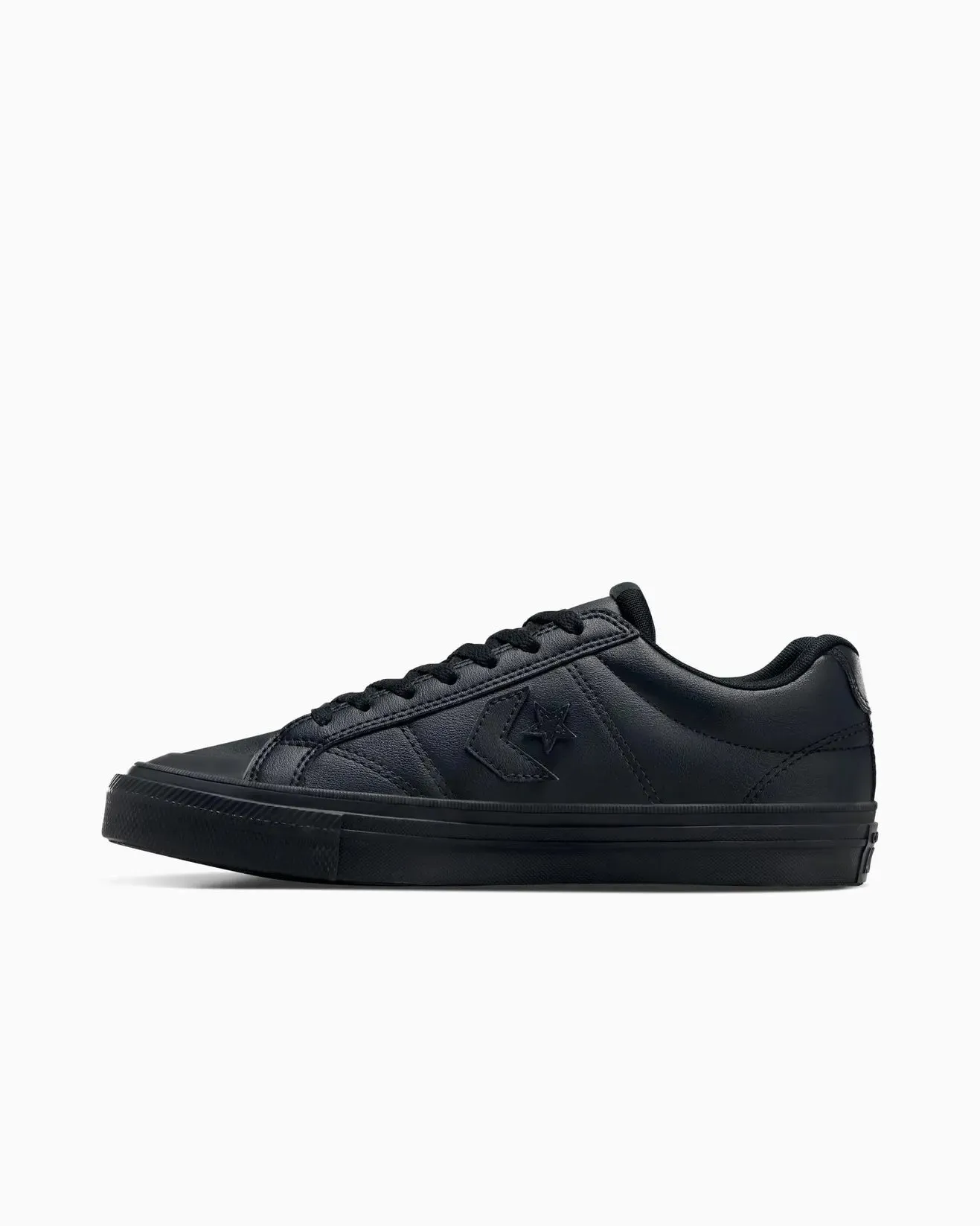 CONVERSE UNISEX CONVERSE SPORT DÉCONTRACTÉ FAUX CUIR BASSE NOIR MONO NOIR CHAUSSURES