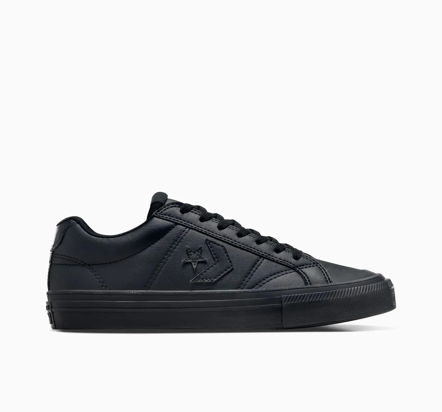 CONVERSE UNISEX CONVERSE SPORT DÉCONTRACTÉ FAUX CUIR BASSE NOIR MONO NOIR CHAUSSURES