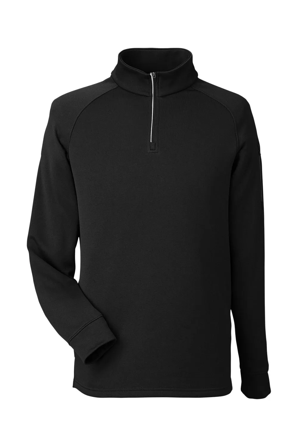 Core 365 Hommes Fusion ChromaSoft Anti-Static Polaire Sweat à Capuche 1/4 Zip avec Poche - Noir