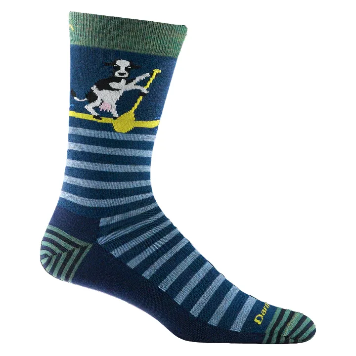 Chaussettes Darn Tough pour Hommes Animal Haus Crew Léger Style de Vie Minuit