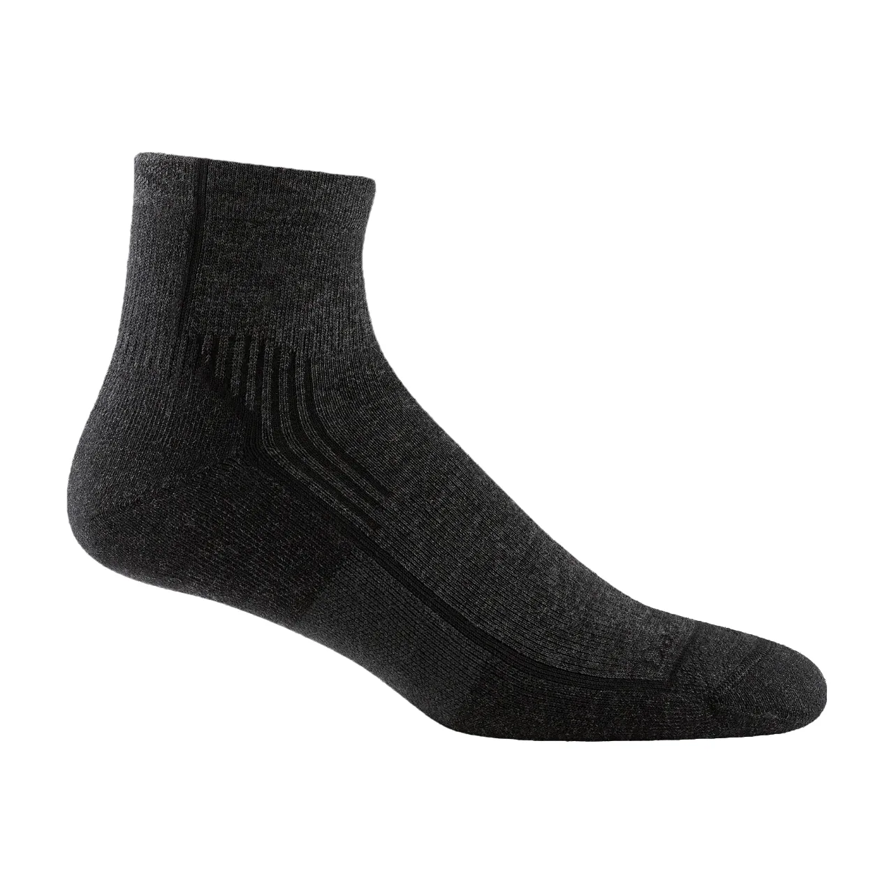 Chaussettes de randonnée Darn Tough pour hommes, mi-saison, 1/4, rembourrage Onyx