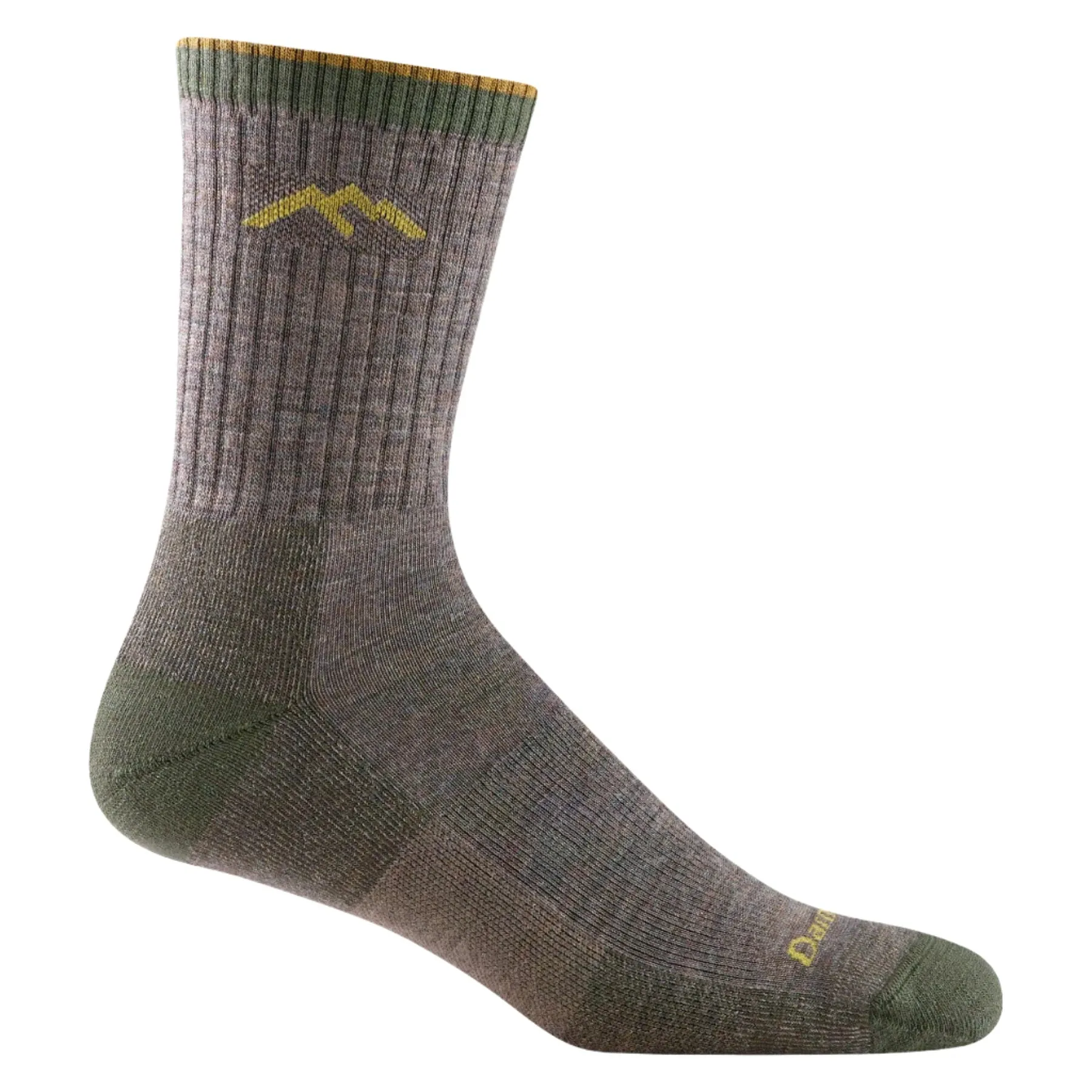 Chaussettes Darn Tough pour Hommes Hiker Micro Crew Mi-saison avec Coussintation Taupe