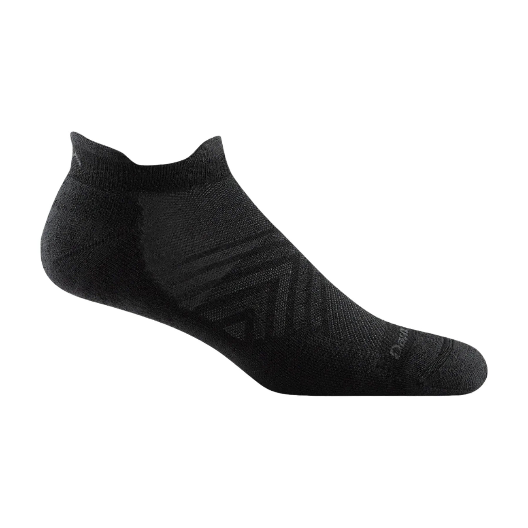Chaussettes Darn Tough Hommes Course No Show Tab Ultra Légères avec Coussion Noir (1039)