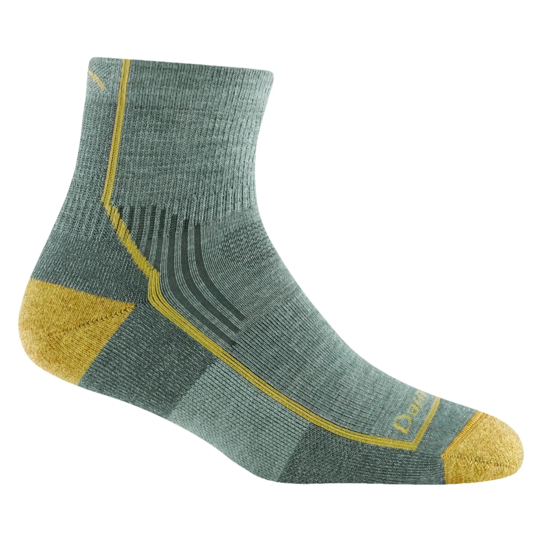 Chaussettes Darn Tough Femme Randonnée 1/4 Mi-bas Mi-saison Coussin Sage