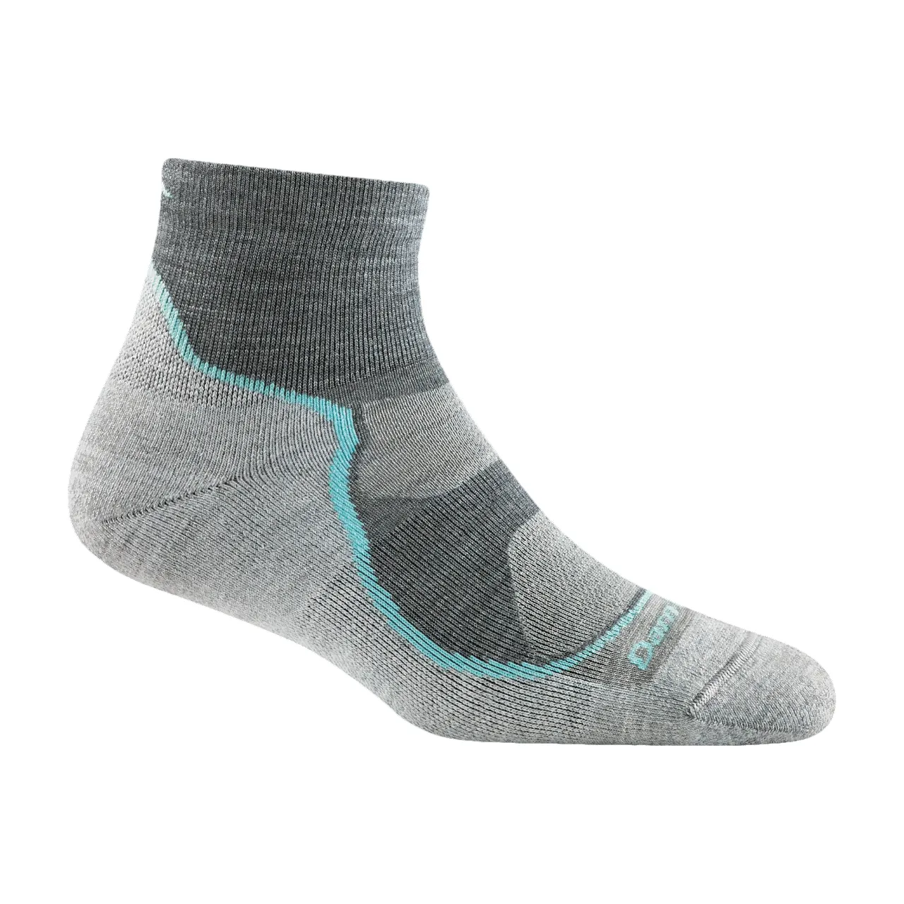 Chaussettes Darn Tough Femme Light Hiker 1/4 Randonnée Légère avec Coussins Slate