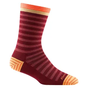 Darn Tough Socks Women's Morgan Crew Lightweight Lifestyle Burgundy