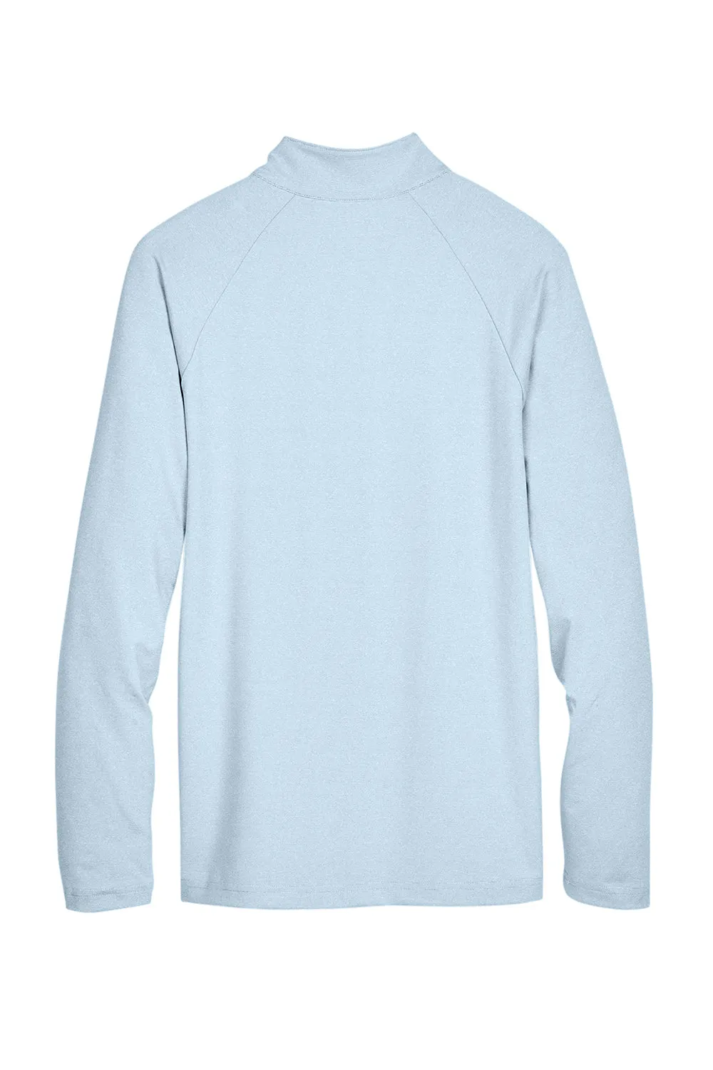 Devon & Jones Sweat-shirt à capuche 1/4 zip pour hommes CrownLux Clubhouse Performance à évacuation de l'humidité - Bleu océan