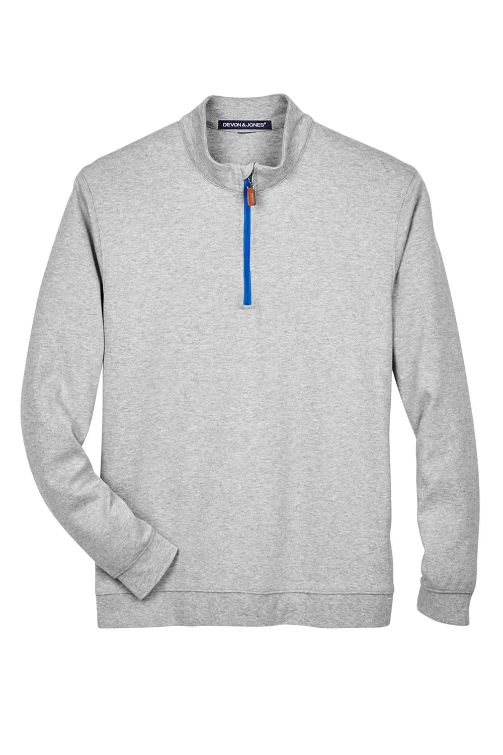 Devon & Jones Sweat-shirt Homme Performance DryTec20 1/4 Zip à Évacuation d'Humidité - Gris Chiné