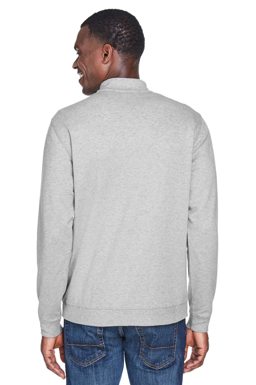Devon & Jones Sweat-shirt Homme Performance DryTec20 1/4 Zip à Évacuation d'Humidité - Gris Chiné