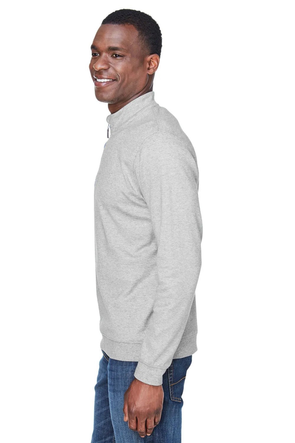 Devon & Jones Sweat-shirt Homme Performance DryTec20 1/4 Zip à Évacuation d'Humidité - Gris Chiné