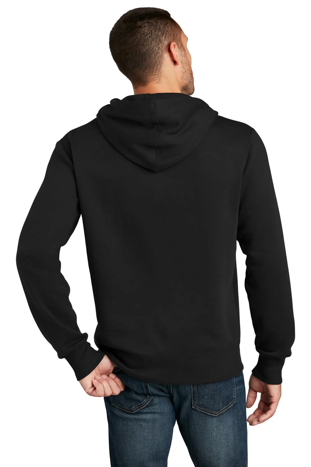 Pull à capuche en polaire parfait pour homme District avec poche kangourou - Noir intense
