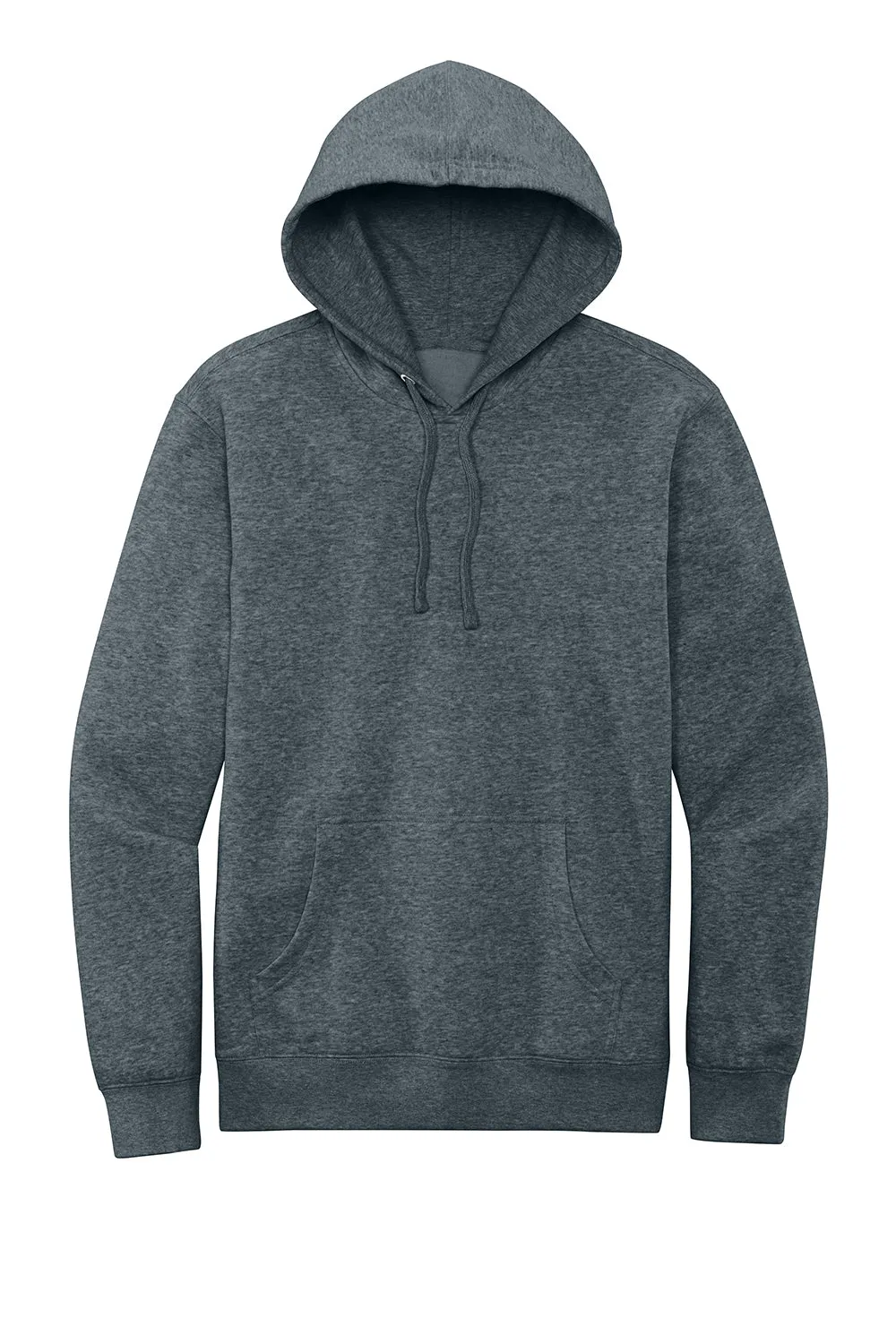 Pull à capuche en polaire très important pour hommes District avec poche kangourou - Bleu silex chiné