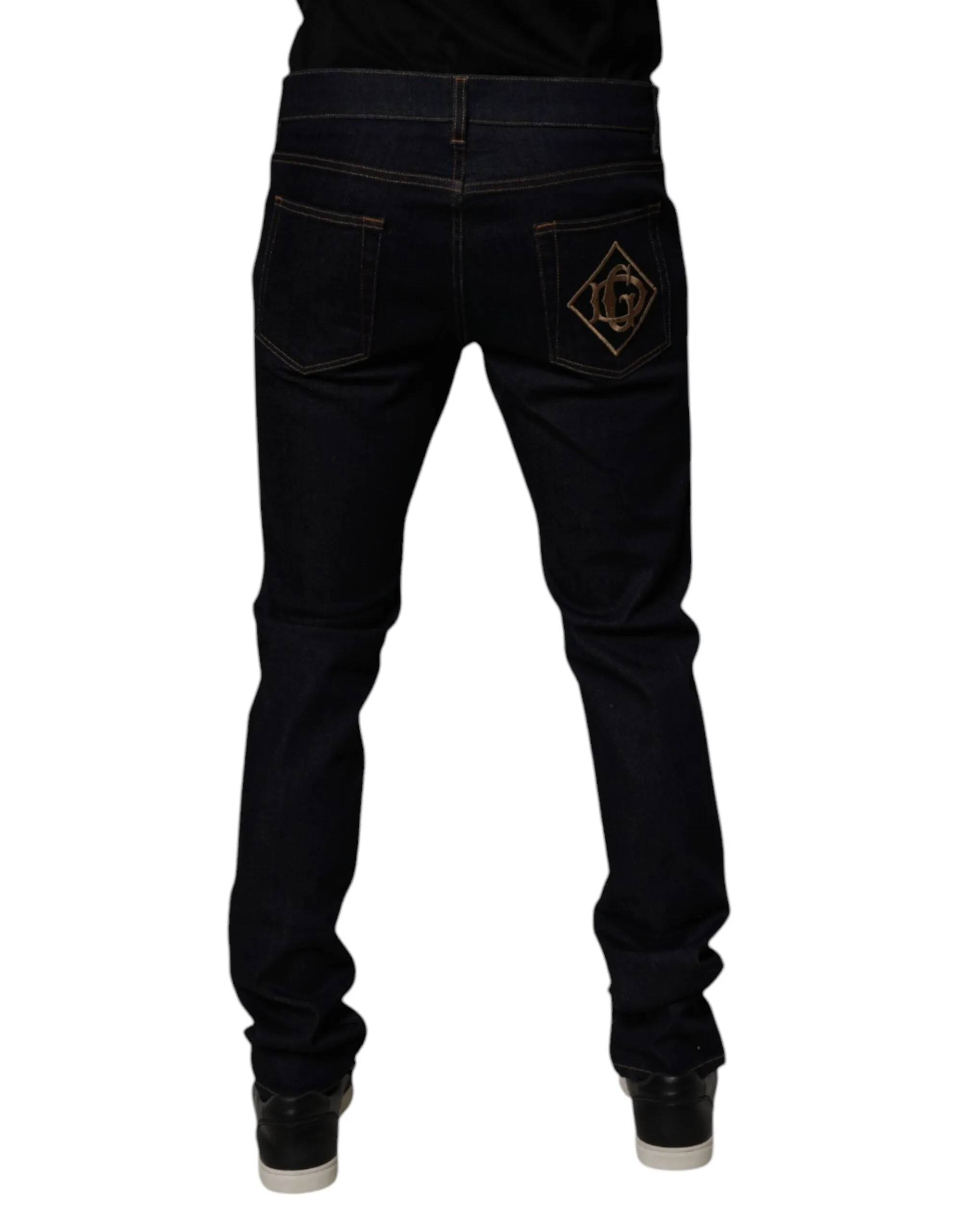 Dolce & Gabbana Jeans Homme Skinny en Coton Stretch Bleu