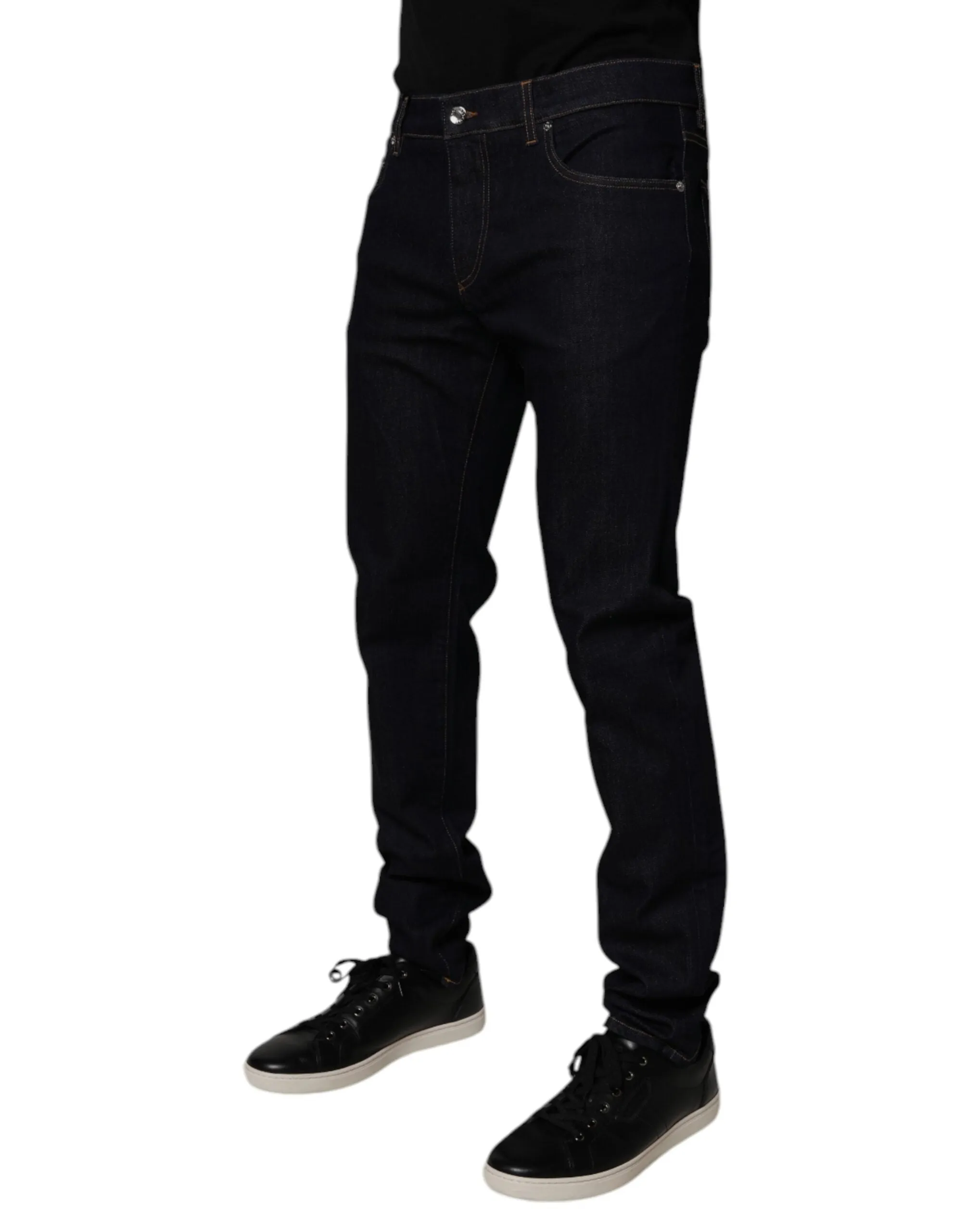 Dolce & Gabbana Jeans Homme Skinny en Coton Stretch Bleu