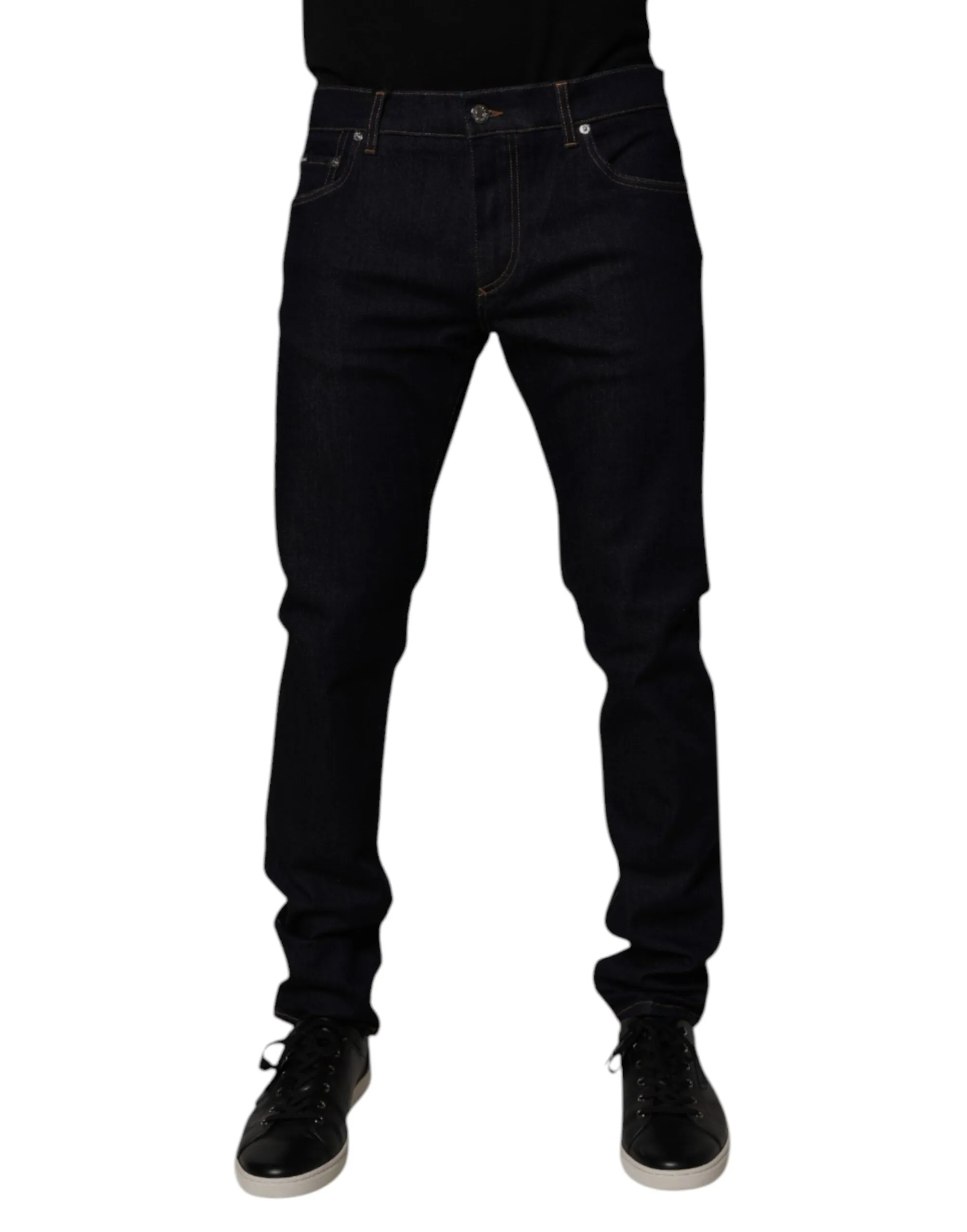 Dolce & Gabbana Jeans Homme Skinny en Coton Stretch Bleu