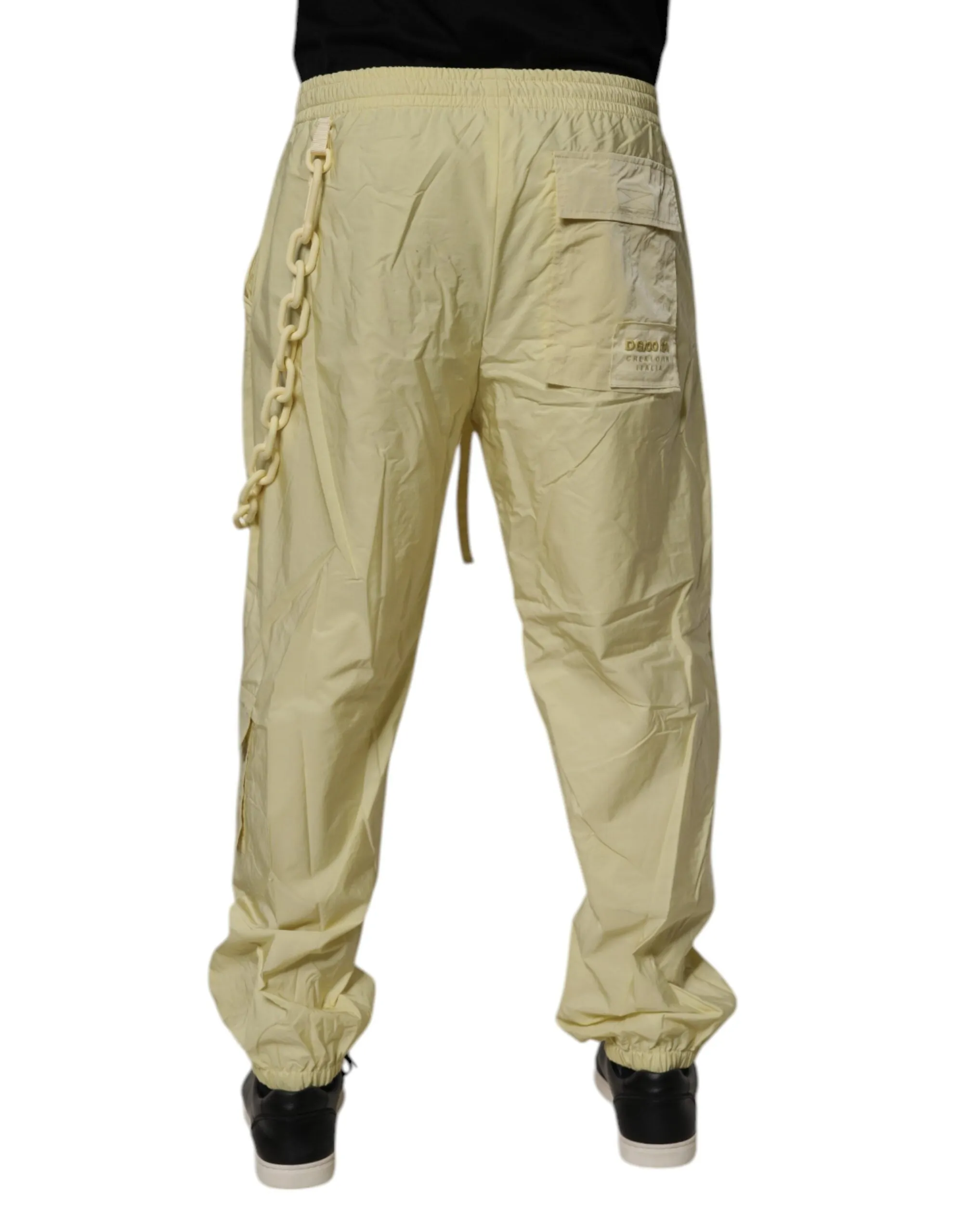 Pantalon de jogging pour hommes en nylon cargo avec chaîne Dolce & Gabbana