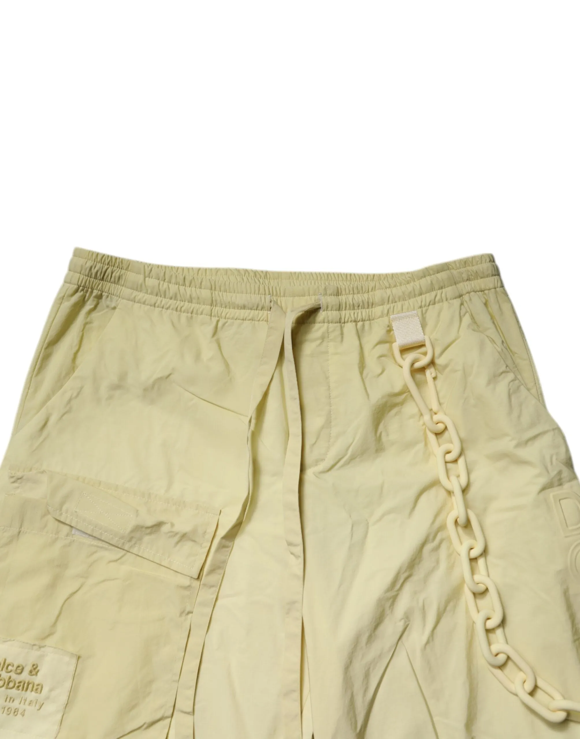 Pantalon de jogging pour hommes en nylon cargo avec chaîne Dolce & Gabbana