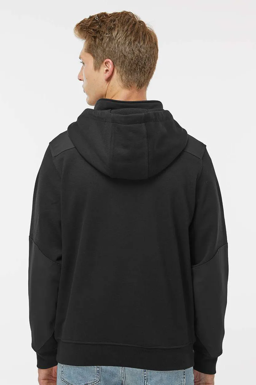 Dri Duck Sweat à capuche résistant à l'eau pour hommes avec poche kangourou et fermeture éclair 1/4 - Noir