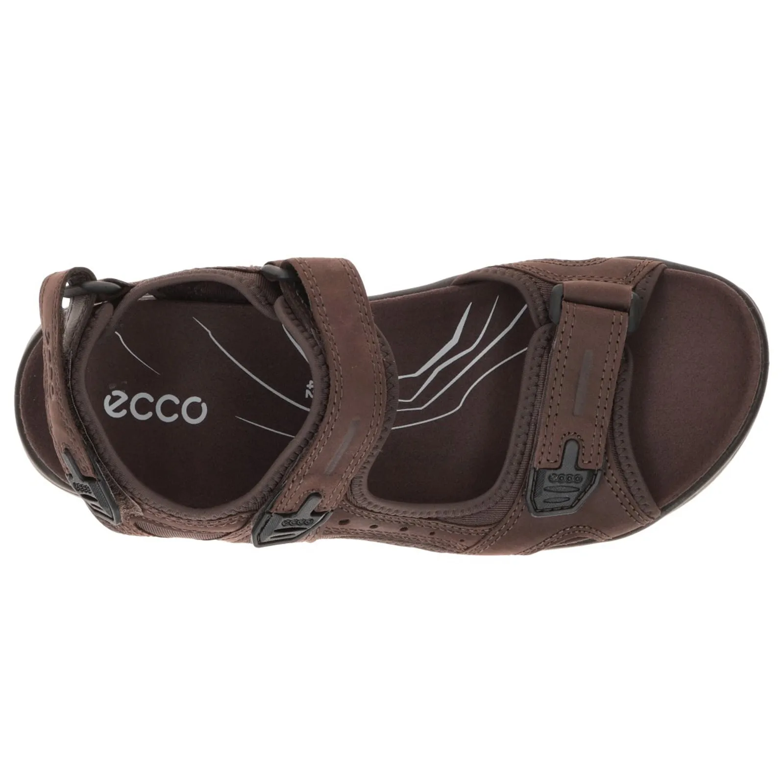 Ecco Offroad Sandales décontractées pour hommes en cuir nubuck chaussures Ecco