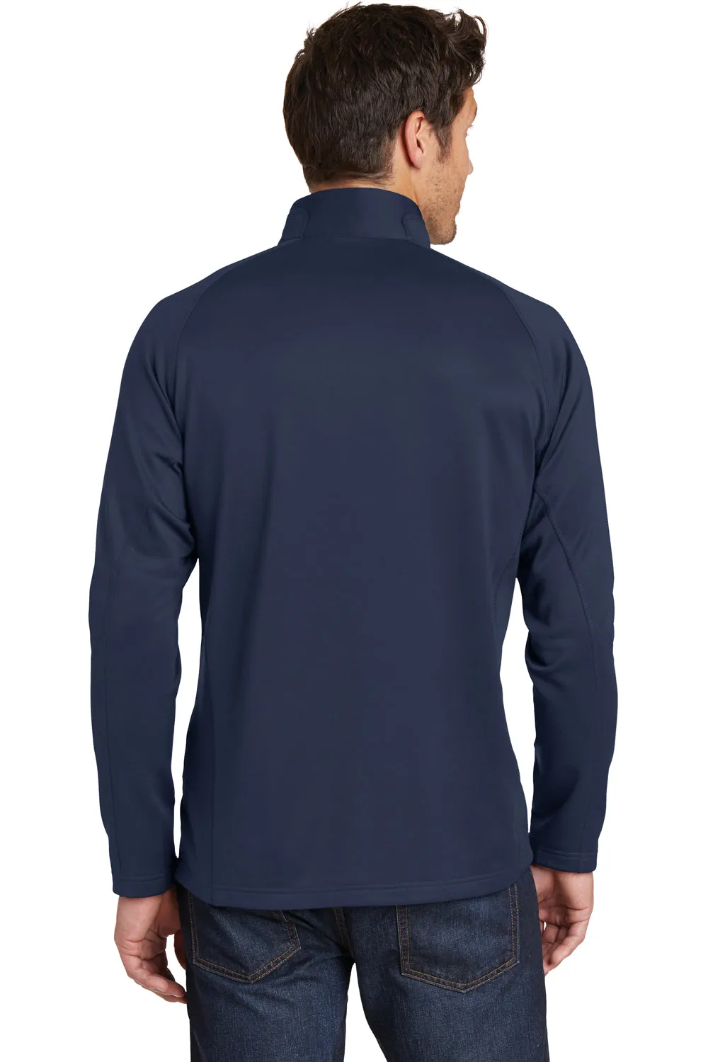 Eddie Bauer Pull à capuche 1/4 zip en polaire technique pour homme avec poche - Bleu marine River