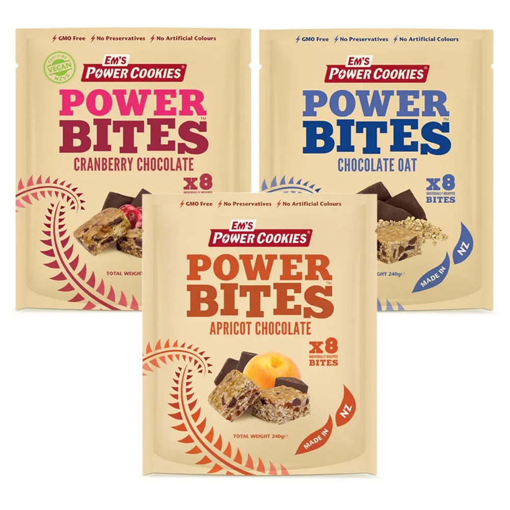 Em's Power Bites - 240g - Lot de 8