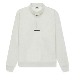 Fear Of God Essentials Light Heather Oatmeal Half-Zip Sweatshirt Fear of God Essentials Clothing