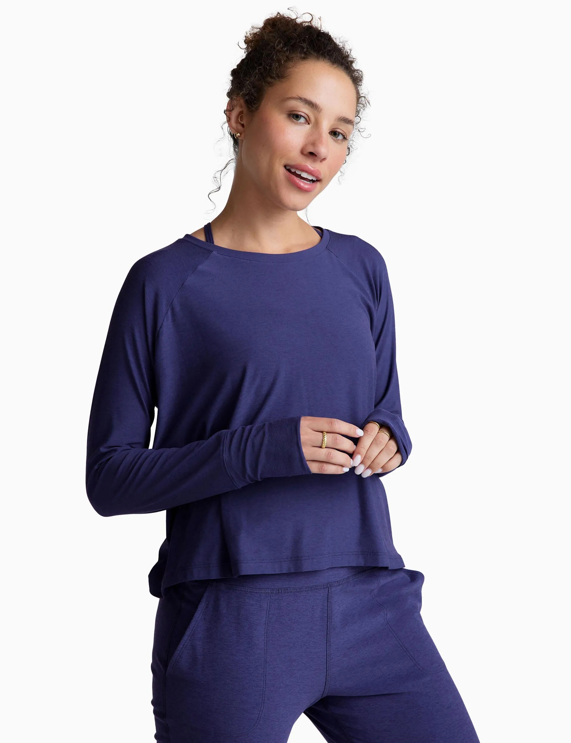 Pullover léger rêveur - Bleu éternel chiné