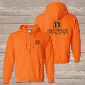 Gildan Clothing Custom Full-Zip Sweatshirt - Construction Worker Special