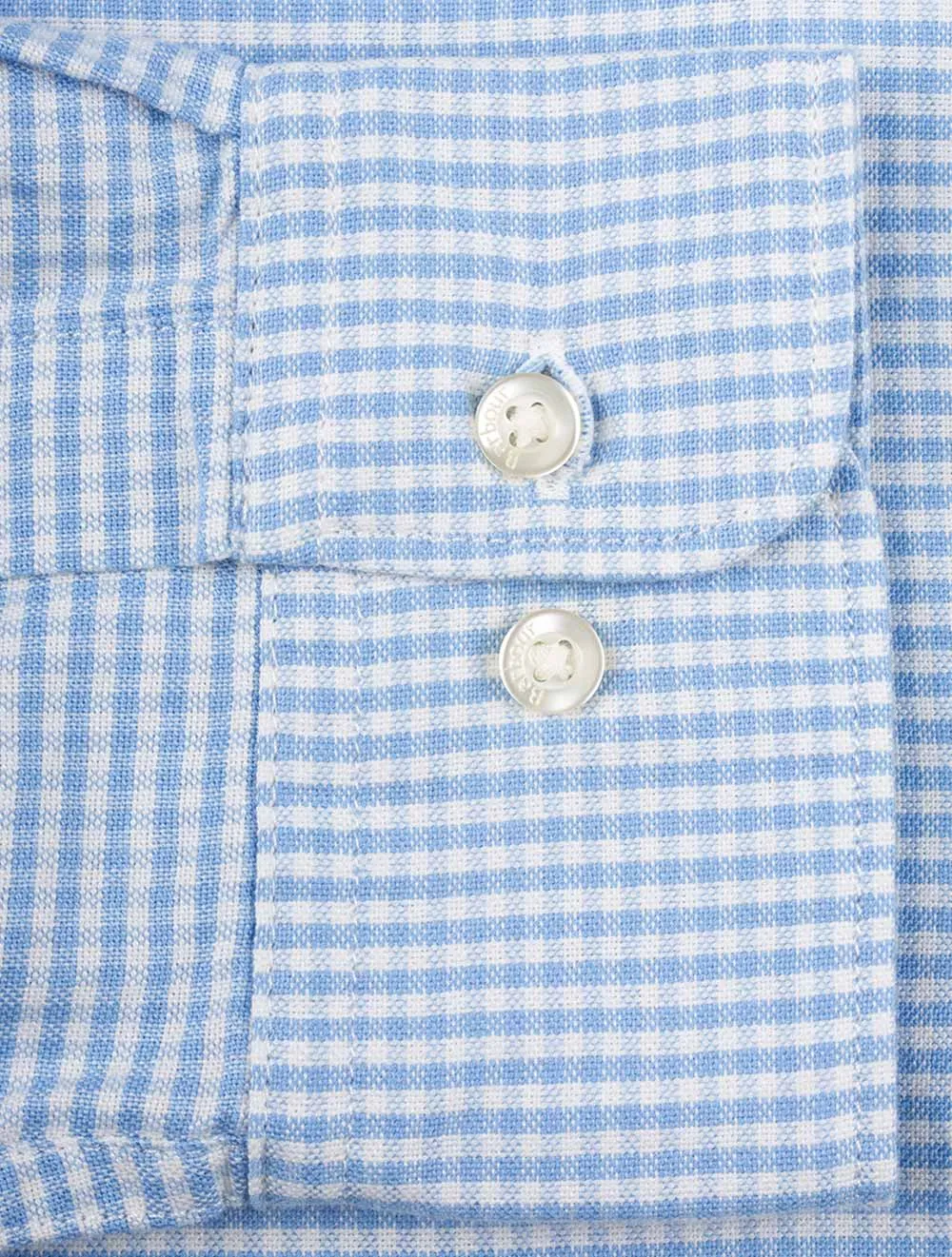 Chemise sur mesure Gingham Oxtown Bleue