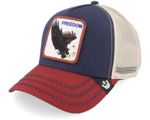 Goorin  Bros - Animal Trucker Cap - Eagle - Freedom - Indigo (Navy/Burgundy) Goorin Bros Accessories