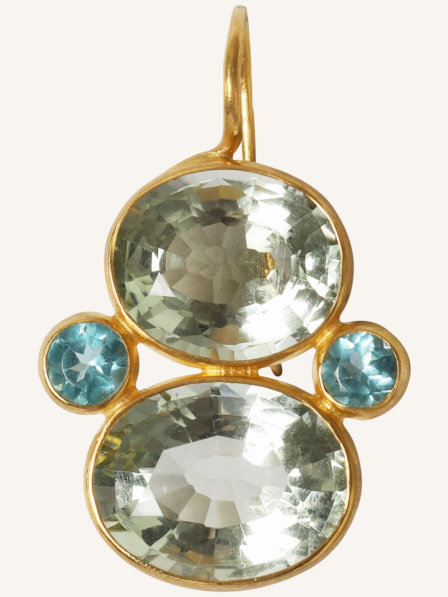 GREEN QUARTZ & APATITE SOPHIA EARRINGS