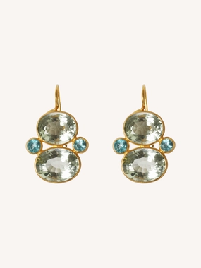 GREEN QUARTZ & APATITE SOPHIA EARRINGS
