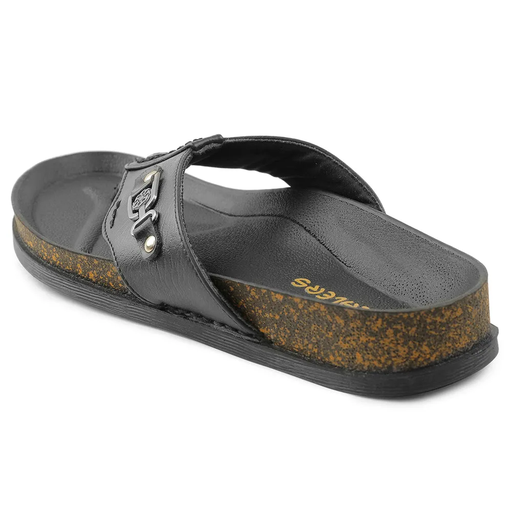 Pantoufles Décontractées Noires Healers Pour Hommes CSS-28E Par Liberty