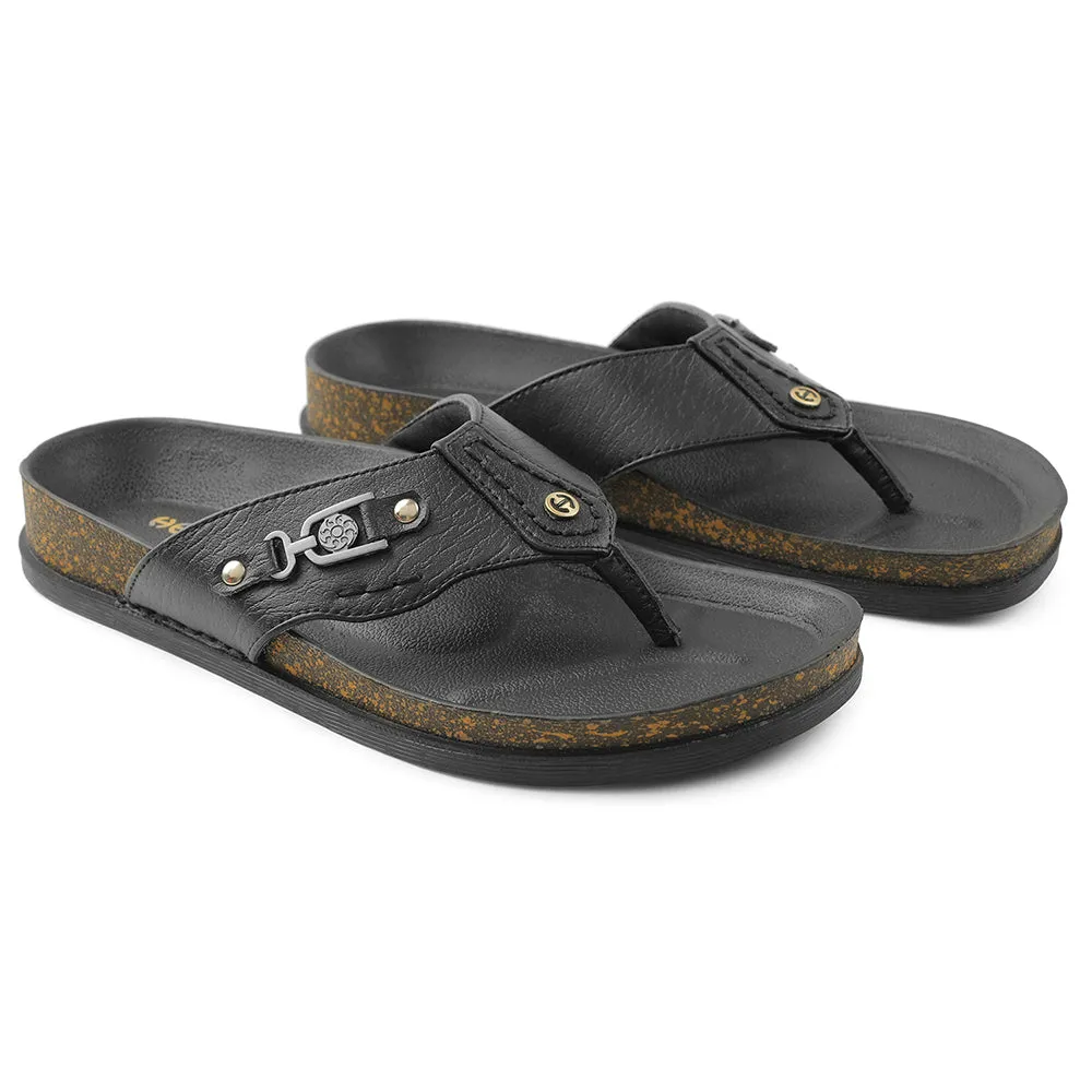 Pantoufles Décontractées Noires Healers Pour Hommes CSS-28E Par Liberty