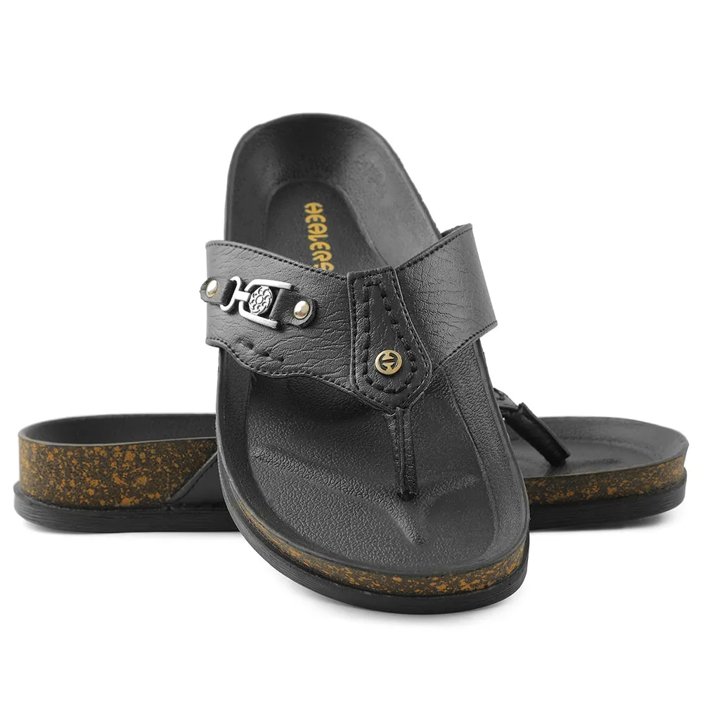 Pantoufles Décontractées Noires Healers Pour Hommes CSS-28E Par Liberty