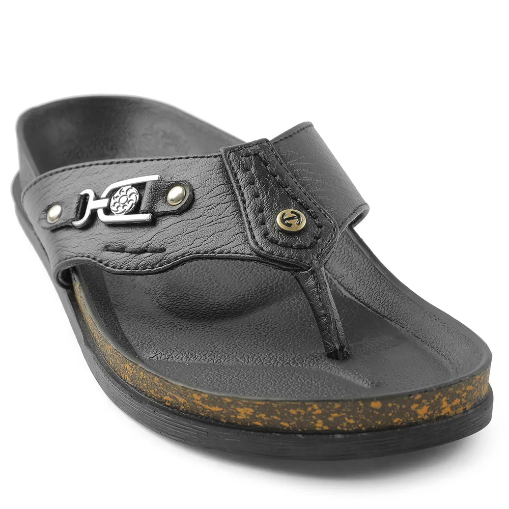 Pantoufles Décontractées Noires Healers Pour Hommes CSS-28E Par Liberty