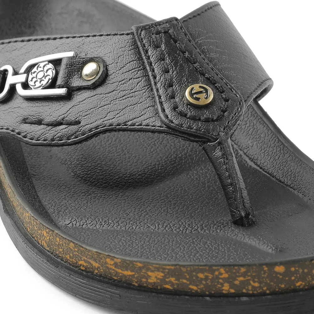 Pantoufles Décontractées Noires Healers Pour Hommes CSS-28E Par Liberty