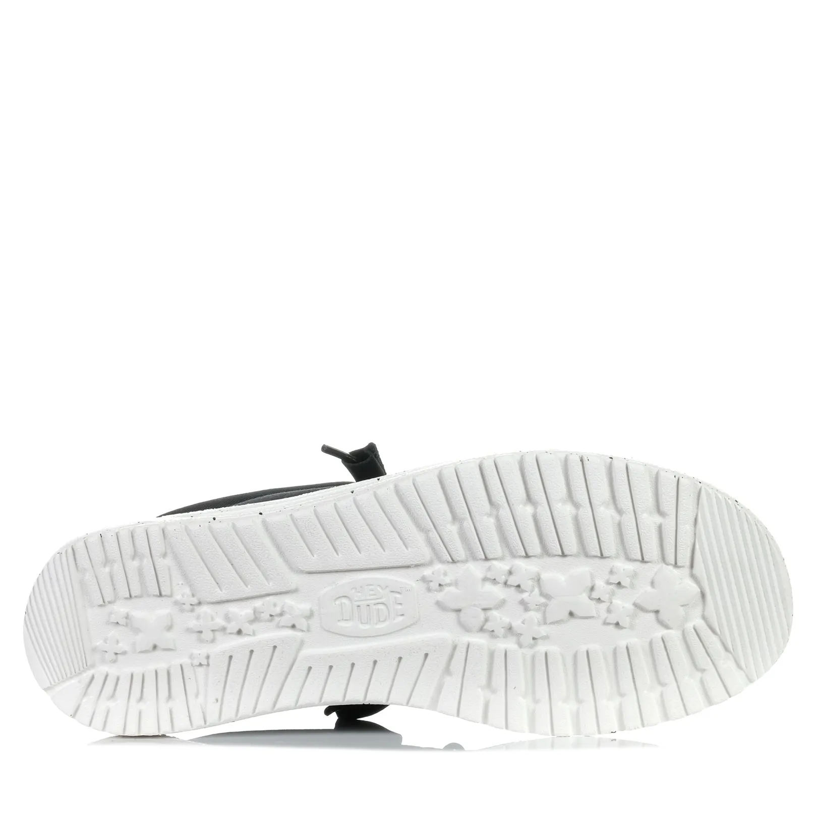 Hey Dude Chaussures Wally Stretch Toile Noir/Blanc