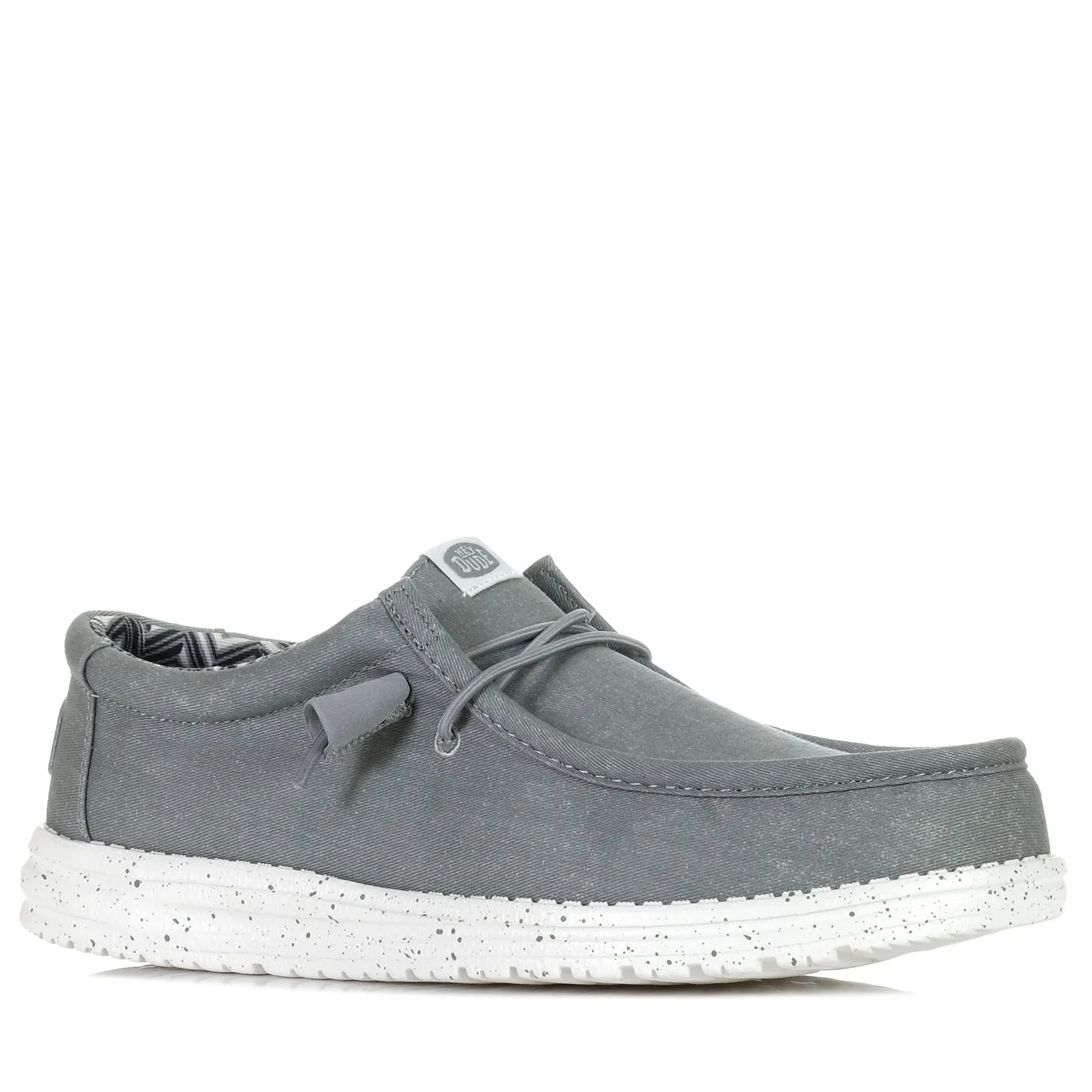 Hey Dude Chaussures Wally Toile Élastique Gris Clair pour Homme