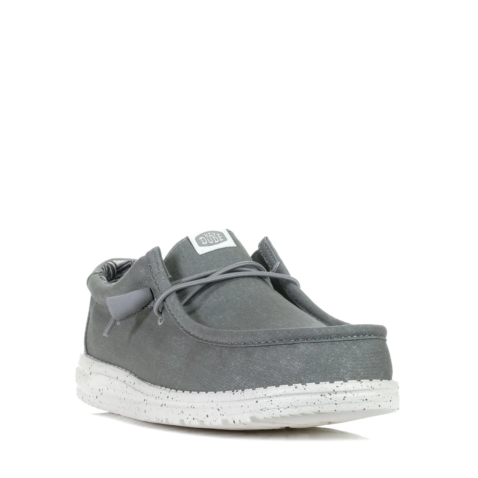 Hey Dude Chaussures Wally Toile Élastique Gris Clair pour Homme